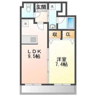 ヴューテラス弐番館【3階】の間取り