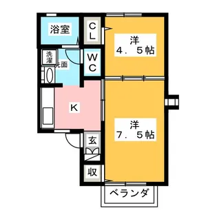シャイニーK A【1階】の間取り
