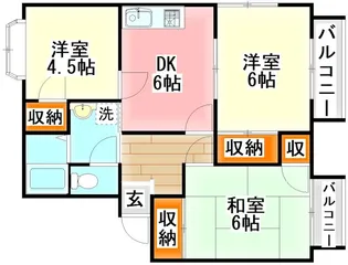 コーポラスなか【1階】の間取り