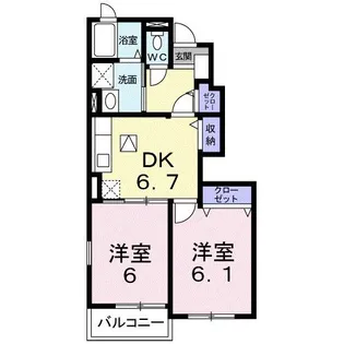 ルミネ エトワール V【1階】の間取り