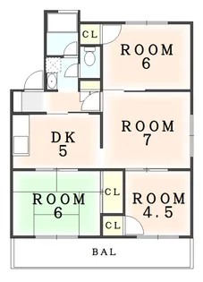 徳島県小松島市横須町【マンション】の間取り