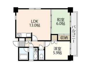 ダイアパレス東白島【6階】の間取り