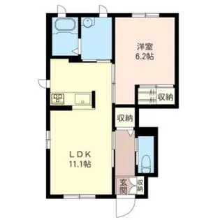 ハイビューティフルB【1階】の間取り