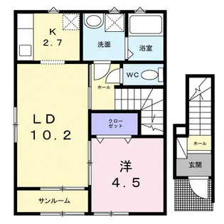 フォルトーナV【2階】の間取り