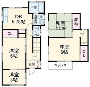 埼玉県所沢市大字松郷【一戸建】の間取り