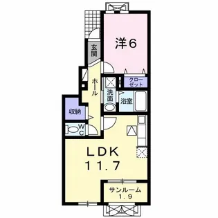 ホープ タワラ【1階】の間取り