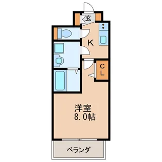 1Kの間取り画像