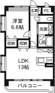 マンションエスポワール【4階】の間取り