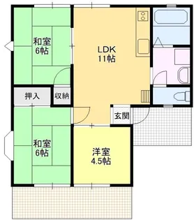 アメニティーハイツ【1階】の間取り
