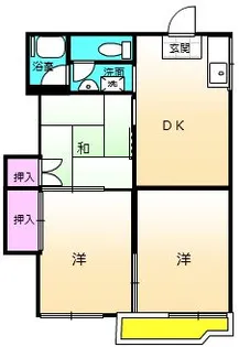 ハッピーハイツ【1階】の間取り