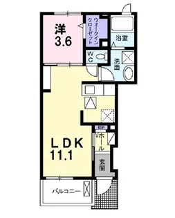 ラポームメゾンI【1階】の間取り