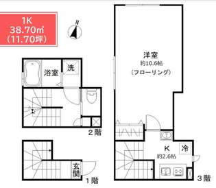 ラフォルテ白金【3階】の間取り