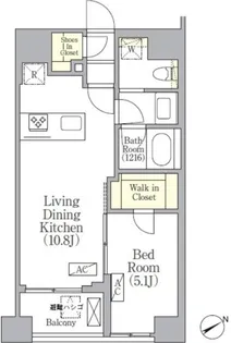 SOLASIA residence京橋 【ソラシアレジデンス京橋】【8階】の間取り