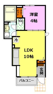 1LDKの間取り画像