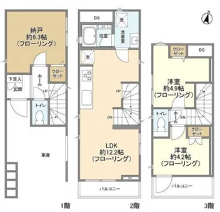 東京都新宿区西落合2【一戸建】の間取り