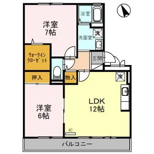 メルベーユ吉兆【1階】の間取り