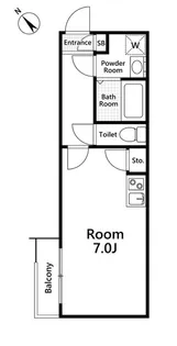 スカイウィング四つ木【2階】の間取り