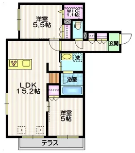 オールドキャニオン外苑【1階】の間取り