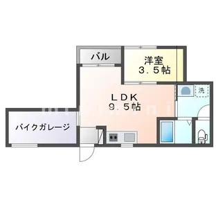 熊本県熊本市南区出仲間5【アパート】の間取り