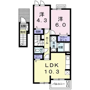 滋賀県東近江市五個荘石塚町【アパート】の間取り