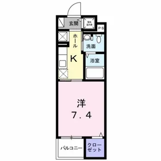 東京都八王子市堀之内2【マンション】の間取り