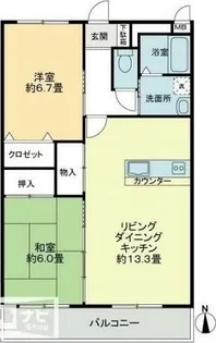 フォブール太田南【1階】の間取り