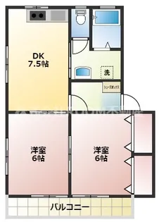 2DKの間取り画像