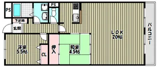 エクセル深阪【2階】の間取り