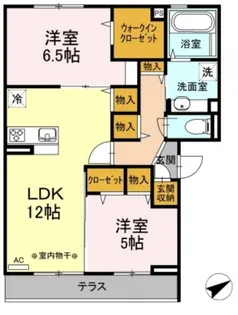 ボーロウニア横山【2階】の間取り