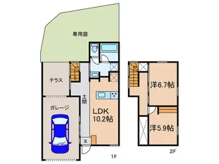 愛知県豊田市上原町上原【一戸建】の間取り