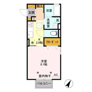 クレール【1階】の間取り
