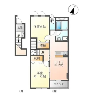プレジール【2階】の間取り