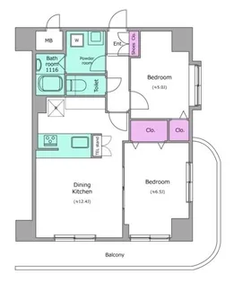 ビエラコート南浦和【4階】の間取り