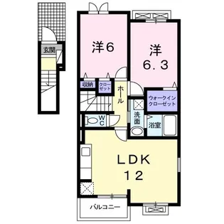 ユニゾン【2階】の間取り
