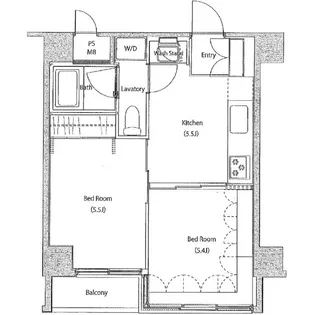 ソサエティ荏原中延【5階】の間取り