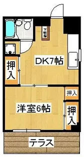 パシフィックコーポ2【1階】の間取り