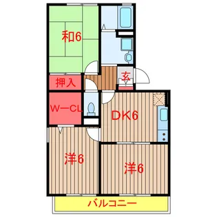 ハイローズ船橋 弐番館【3階】の間取り