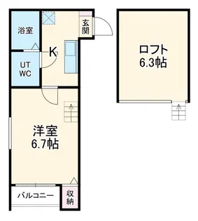 エバンフォート【1階】の間取り