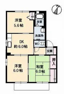 シャーメゾン万富 A棟【1階】の間取り