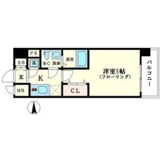 エスリード大阪シティグランツ【5階】の間取り