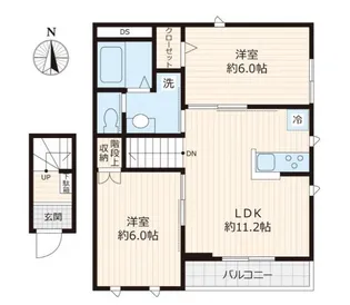 ヴィル・リジエールI【2階】の間取り