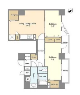 東京都江東区永代2【マンション】の間取り