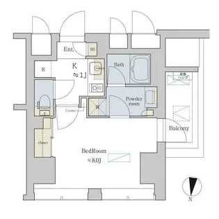 東京都渋谷区本町4【マンション】の間取り