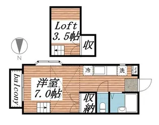 ロックウェル実籾【2階】の間取り