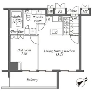 オーパスレジデンス恵比寿【3階】の間取り