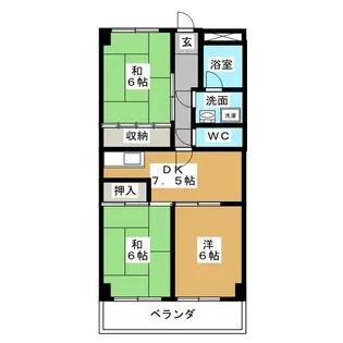 米野水野ビル【5階】の間取り