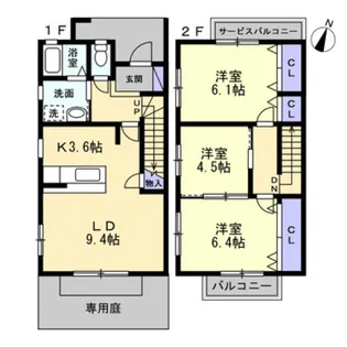 Musea八幡B【1階】の間取り