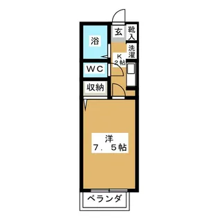 第7フジハイツ【1階】の間取り