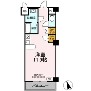 フェリオ甲府上石田【4階】の間取り