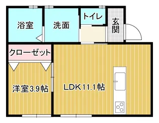 シャンドゥ・フルール【2階】の間取り